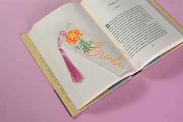 Personalized Birth Flower Bookmark With Name, Mothers Day Gifts