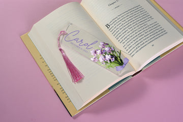 Personalized Birth Flower Bookmark With Name, Mom Gifts, Gift For Mother