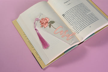 Personalized Birth Flower Bookmark With Name, Mothers Day Gifts, Gift For Mom, Custom Acrylic