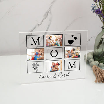 Mothers Day Acrylic Custom Picture Stand, Acrylic Wall Sign, Gift for Mom