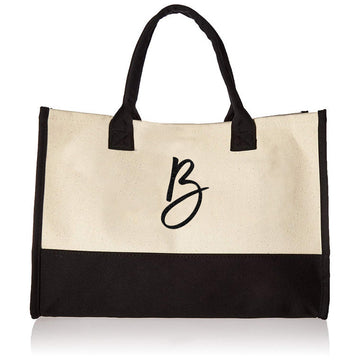 Canvas Tote Bag, Personalized Tote Bag, Initial Tote Bag, Large Tote Bag, Reusable Grocery Bag, Trendy Tote Bag, Bridesmaid Tote Bags