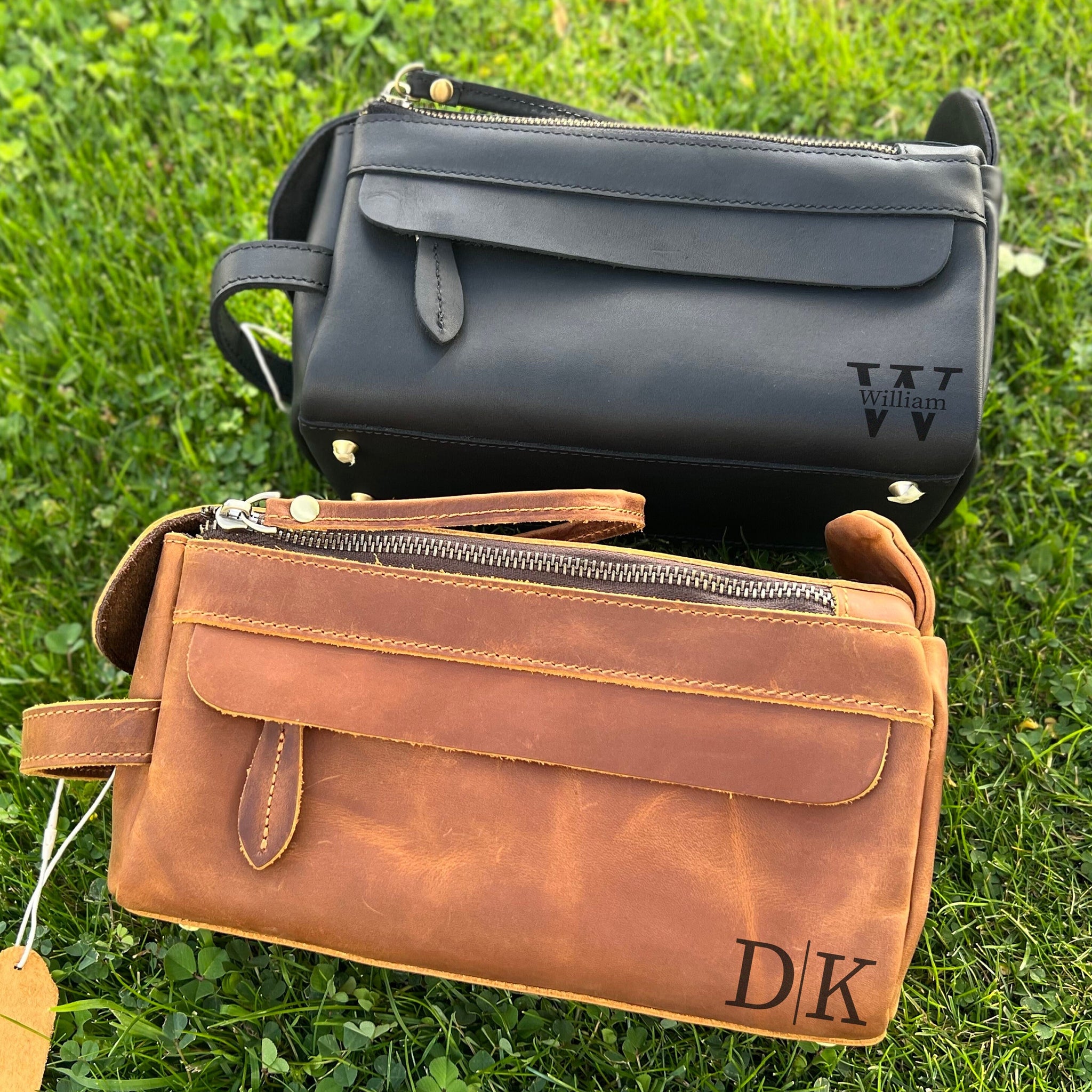 Gizify Leather Toiletry Bag, Gifts For Father, Monogram Travel Bag