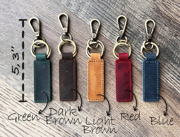 Personalized Leather Engraved Keychain, Coordinate Keychain