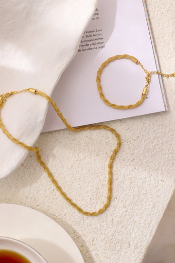 Gizify 18K Gold Filled Rope Chain Bracelet