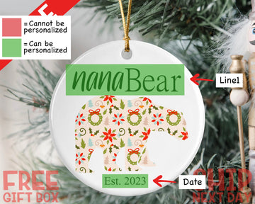Gizify Personalized Christmas Nana Ornament