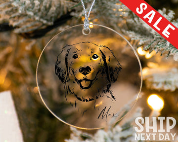 Personalized Ornament For Dog, Custom Pet Ornament, Dogs First Christmas, Christmas Dog Lover Gift, Christmas Memorial Picture Ornament