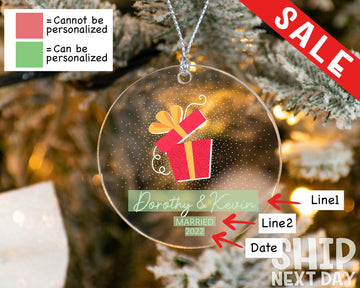 Gizify Custom Christmas Ornaments, Personalized Acrylic Name Ornament