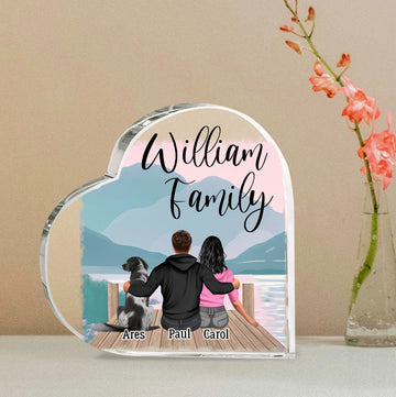 Custom Family Portrait with Pets , Personalized Family Art Display