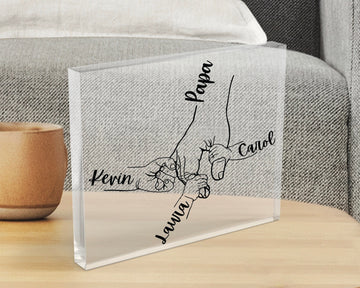 Custom Acrylic Plaque for Dad, Personalized Father and Son Gift