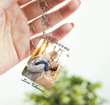 Gizify Personalized Picture Acrylic Keychain For Him