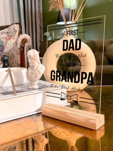 Fathers Day Gift Stand, Family Tree Plaque for Pawpaw