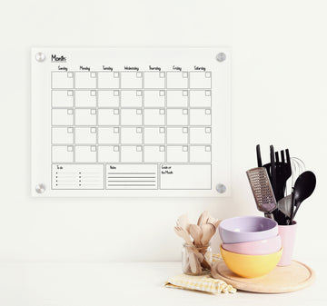 Acrylic To Do List, Dry Erase Board Acrylic Calendar