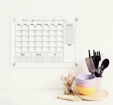 Gizify Acrylic Family Calendar, Personalized Calendar Weekly Planner