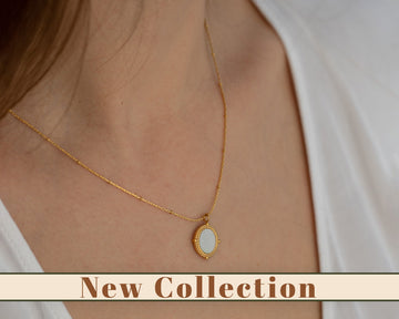 18K Gold Filled White Shell Necklace