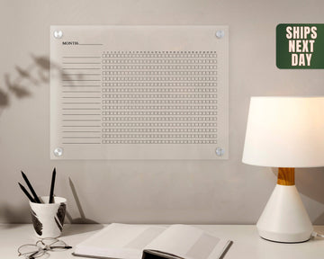 Acrylic Wall Calendar, Custom Office Planner, Meeting Room Checklist