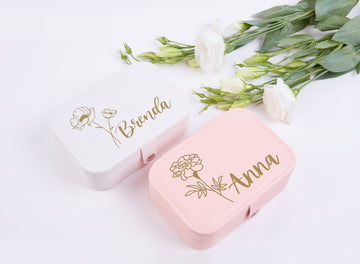 Personalized Engraved Leather Jewelry Box For Bridesmaids, Gifts For Bridesmaids, Bachelorette Party, Wedding Gifts, Custom Name Jewelry Box