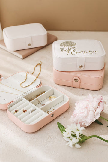 Personalized Engraved Leather Jewelry Box For Bridesmaids, Gifts For Bridesmaids, Bachelorette Party, Wedding Gifts, Custom Name Jewelry Box