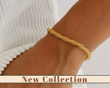 Gizify 18K Gold Filled Rope Chain Bracelet