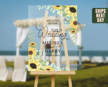 Custom Wedding Welcome Sign, Personalized Acrylic Sign