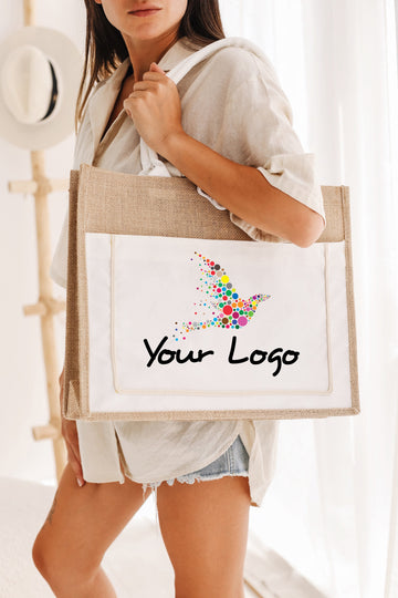 Gizify Custom Logo Bag, Personalized Text Canvas Tote Bag
