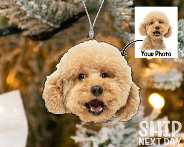 Personalized Christmas Photo Ornament, Christmas Gifts, Pet Lover Gifts, Christmas Decor, Custom Pet Ornament, Dog Face Picture Ornament
