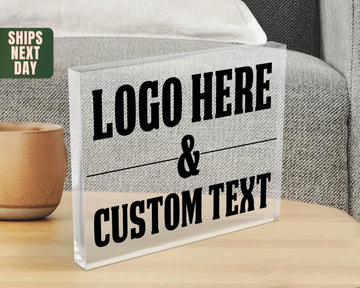 Gizify Custom Acrylic Business Logo Sign, Personalized Company Logo Stand
