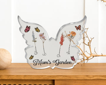 Mom's Garden Plaque with Kids Name,  Personalized  Acrylic Plaques