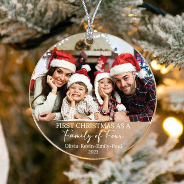 Personalized Family Picture Ornament, Custom Christmas Ornament, Christmas Gifts, Christmas Keepsake, Family Christmas, Housewarming Gift