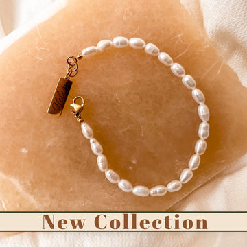 18K Gold Filled Pearl Chain Bracelet, Personalized Bracelet